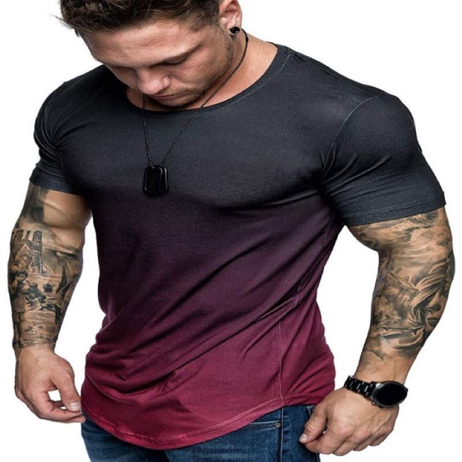 Mens Casual Active T-shirts Boy Fashion Tops Sport Gradients Tshirt 2021 Summer Men's Outdoor Fitness Sport Breathable Tees Wholesale, Red
Mens Casual Active T-shirts Boy Fashion Tops Sport Gradients Tshirt 2021 Summer Men's Outdoor Fitness Sport Breathable Tees Wholesale, Red