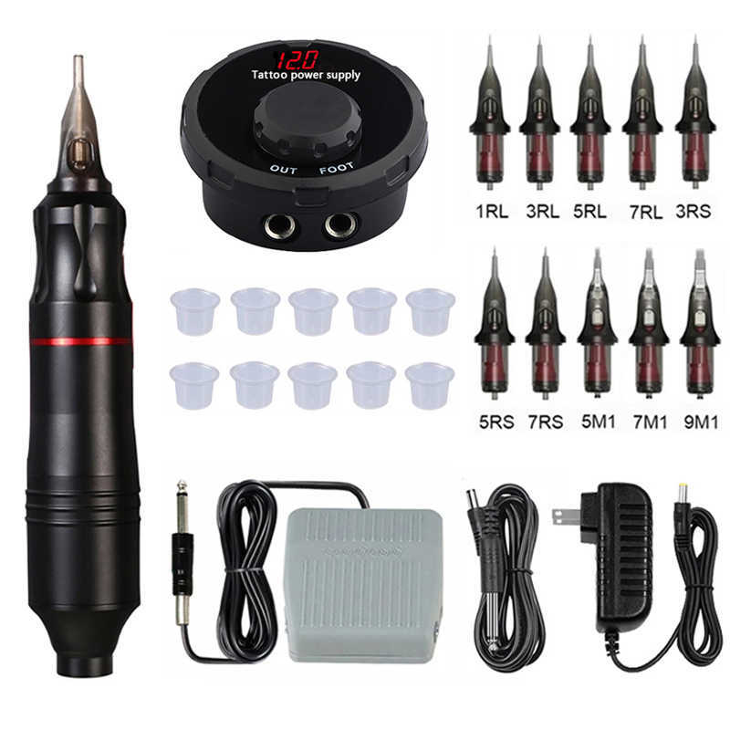 Professional Tattoo Machine Kit Power Rotary Pen With Cartridges Needles For Permanent Makeup Microblading Supply 210622
Professional Tattoo Machine Kit Power Rotary Pen With Cartridges Needles For Permanent Makeup Microblading Supply 210622