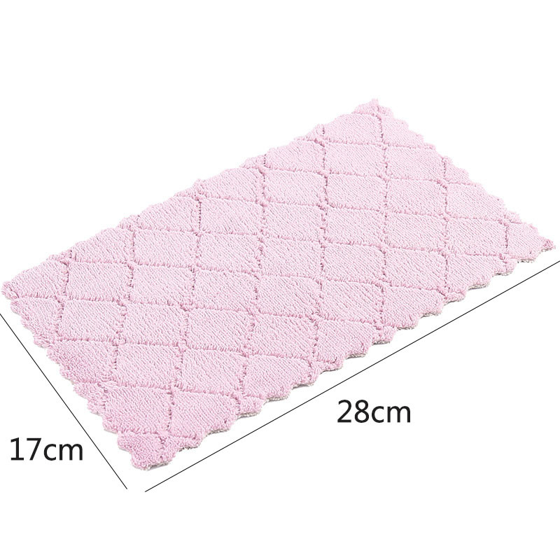 Non-stick Oil Kitchen Gadgets Ultra-fine Fiber Clean Cloth 1PC Hygiene Cleaning Towel Double-sided Thickening Super Absorbent