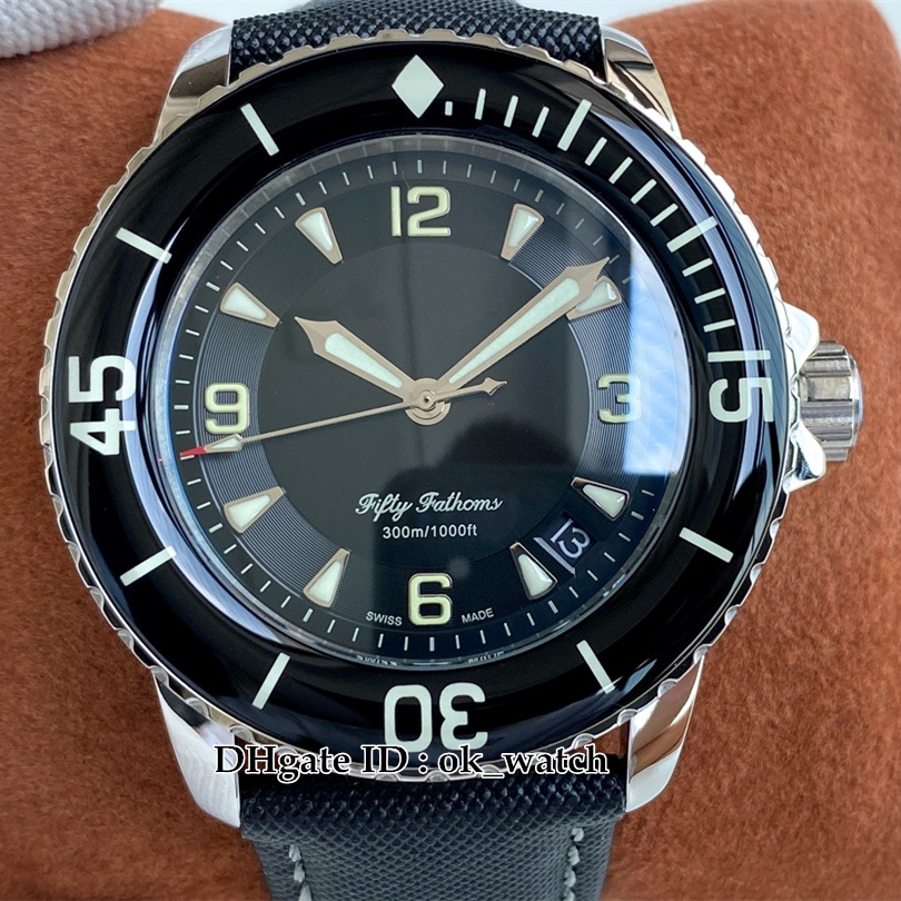 High Quality Fifty Fathoms Miyota 8215 Automatic Mens Watch 5015-1130-52A Black Dial Ceramic Bezel Date 45mm Gents Watches Leather Strap
High Quality Fifty Fathoms Miyota 8215 Automatic Mens Watch 5015-1130-52A Black Dial Ceramic Bezel Date 45mm Gents Watches Leather Strap