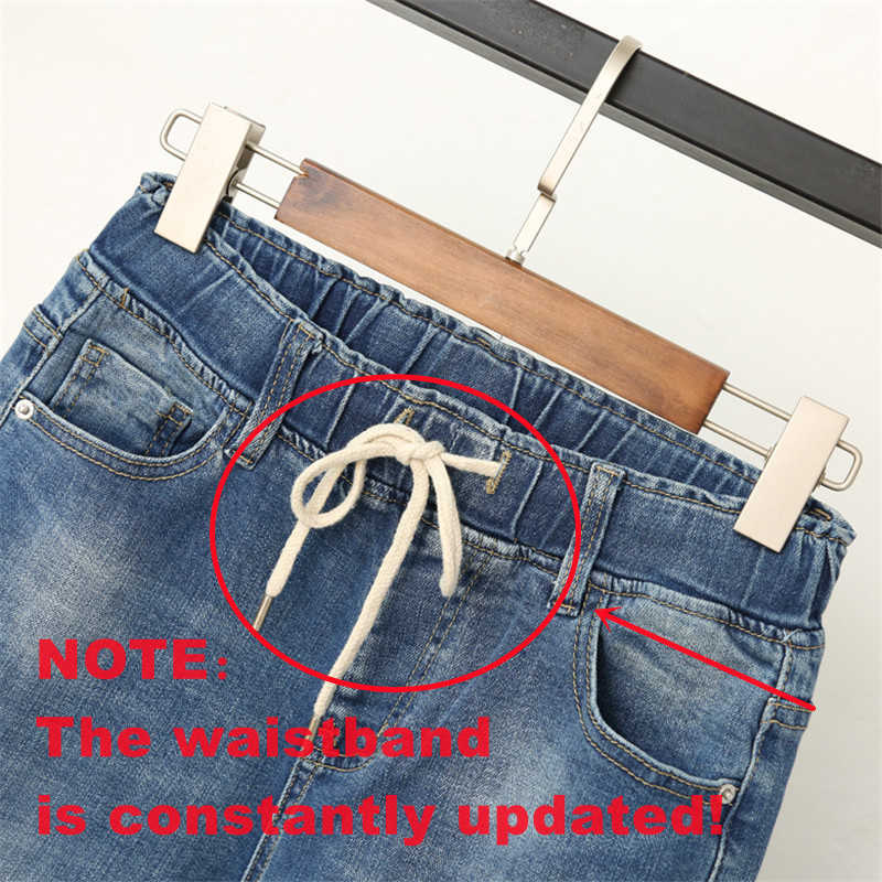 5XL Plus Size Boyfriend Jeans For Women Casual Vintage High Waist Denim Harem Pants Elastic Femme K421 210922