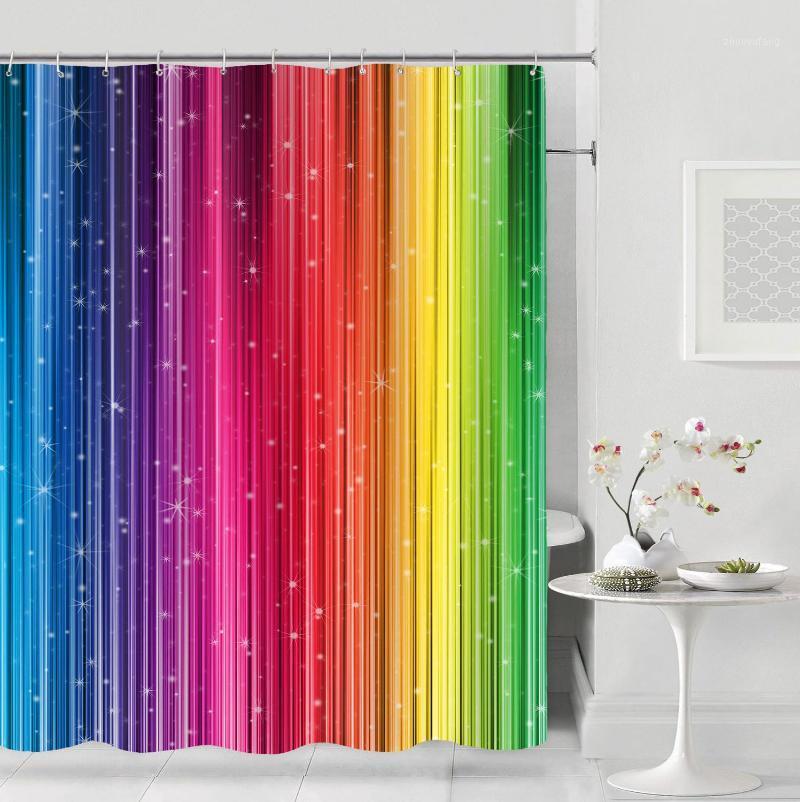 Shower Curtains Modern Rainbow Stripes Curtain Decor Waterproof Polyester Eco-Friendly Bathroom Decoration Douchegordijn
Shower Curtains Modern Rainbow Stripes Curtain Decor Waterproof Polyester Eco-Friendly Bathroom Decoration Douchegordijn