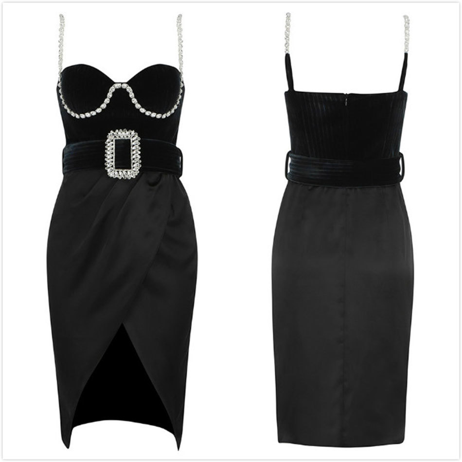 Free Women V Neck Sexy Dress Party Elegant Female Summer Spaghetti Strap Casual Clothing 210524