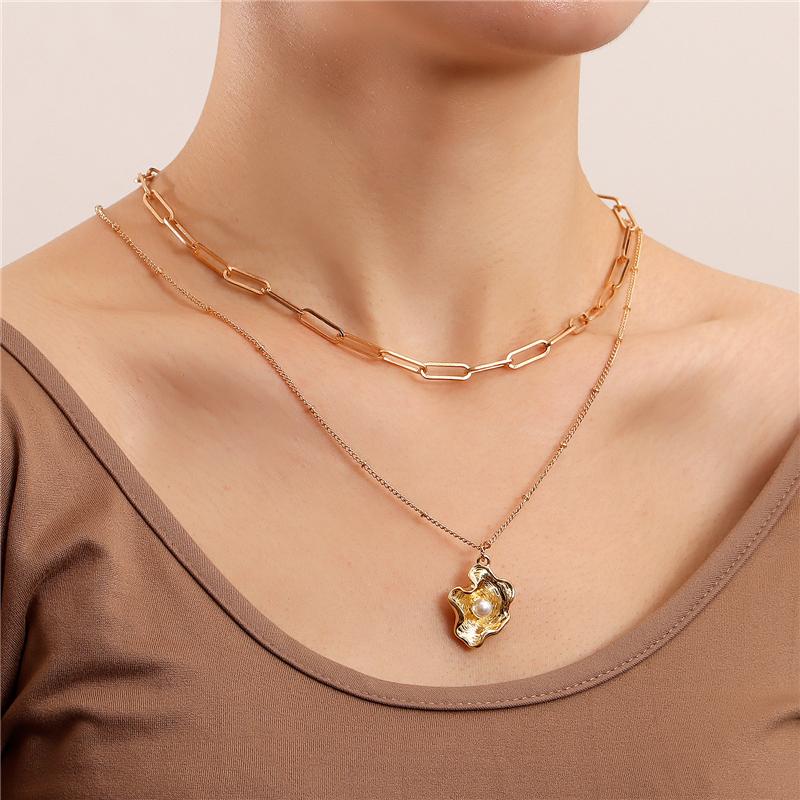 Pendant Necklaces Trendy Punk Layered Pearl Choker Geometric Chunky Chain Necklace For Women Gold Color Collar Party Fashion Jewelry Gift
Pendant Necklaces Trendy Punk Layered Pearl Choker Geometric Chunky Chain Necklace For Women Gold Color Collar Party Fashion Jewelry Gift