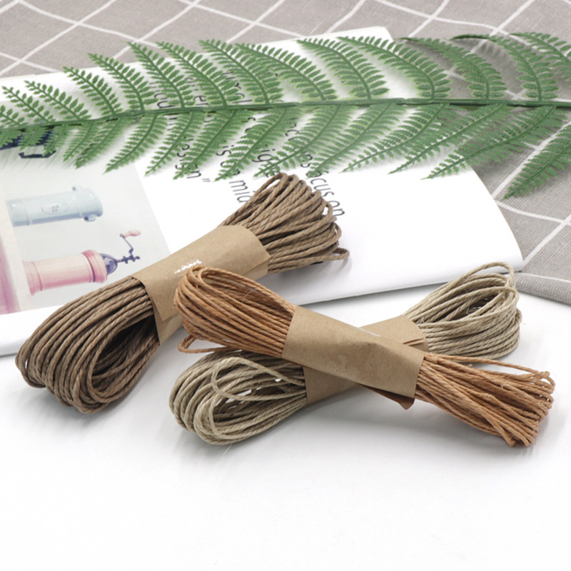 Decorate Rope 10M/Roll Wrapping Cords Thread 1MM/2MM Pure Color Multi Purpose for Tying DIY Handmade
