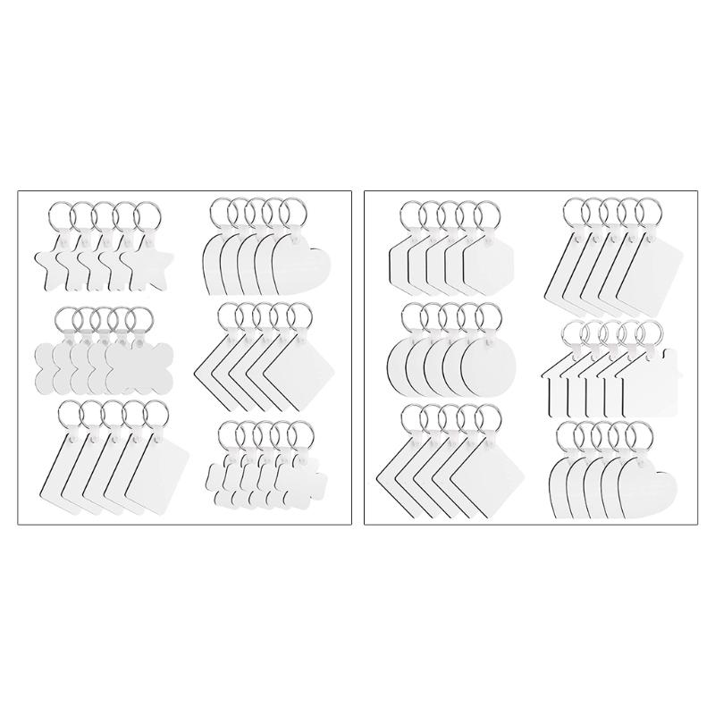 Keychains 30 Pcs/Set Sublimation Blank Thermal Transfer Key Chain Double-Side Printed MDF Keyrings Tags With Split Rings For
Keychains 30 Pcs/Set Sublimation Blank Thermal Transfer Key Chain Double-Side Printed MDF Keyrings Tags With Split Rings For