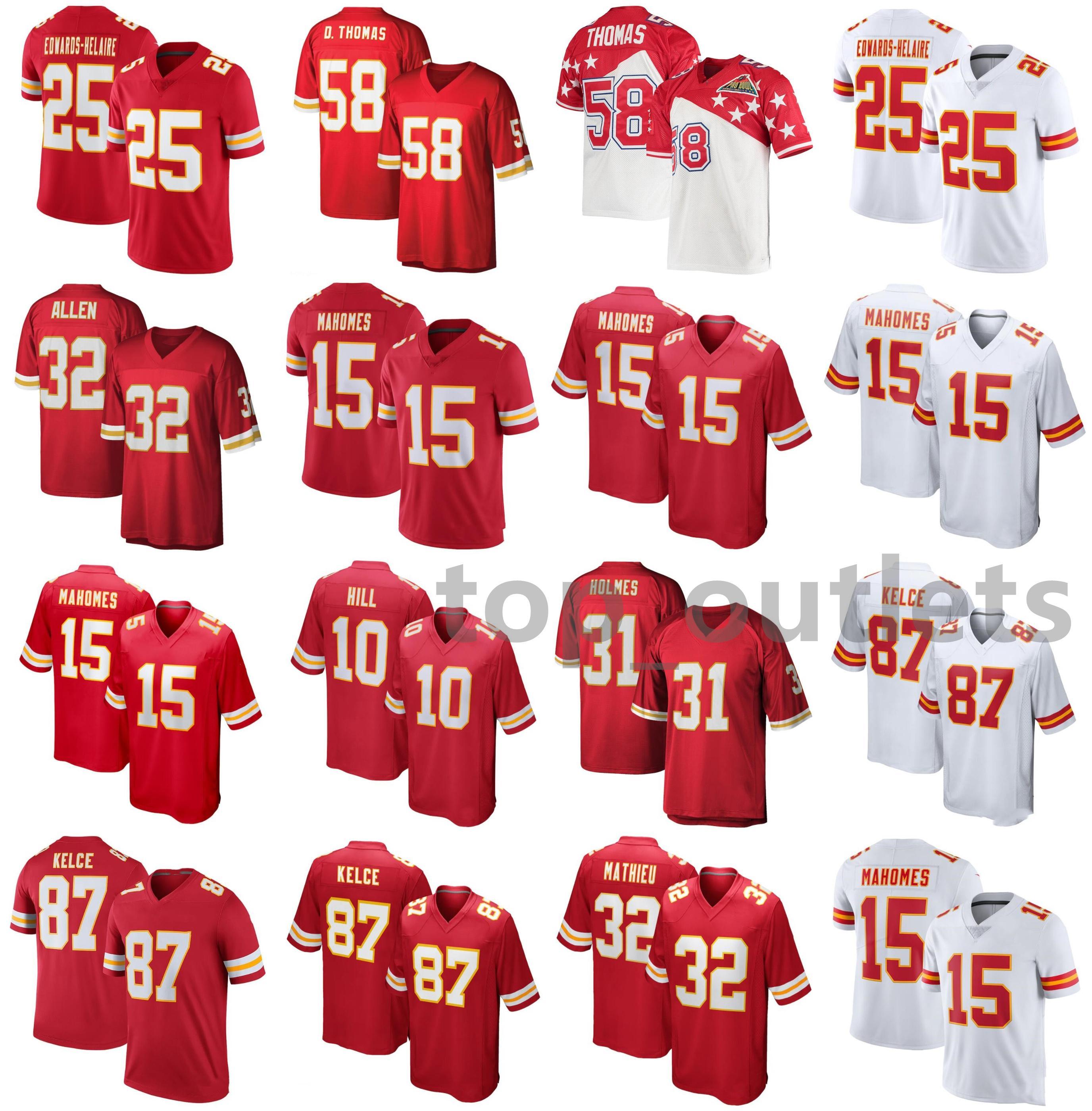 2021 American Football Jerseys Patrick 15 Mahomes Clyde 25 Edwards-Helaire Derrick 58 Thomas Marcus 32 Allen Jersey Stitched Size S-XXXL, Black;red
2021 American Football Jerseys Patrick 15 Mahomes Clyde 25 Edwards-Helaire Derrick 58 Thomas Marcus 32 Allen Jersey Stitched Size S-XXXL, Black;red