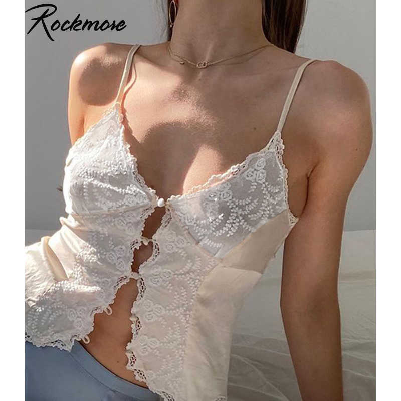Rockmore Lace Hollow Out Sexy Tops Women Low Cut Camis Button Up Y2K Aesthetic Crop Tank Top Casual Night Club Spaghetti Straps 210616, White
Rockmore Lace Hollow Out Sexy Tops Women Low Cut Camis Button Up Y2K Aesthetic Crop Tank Top Casual Night Club Spaghetti Straps 210616, White