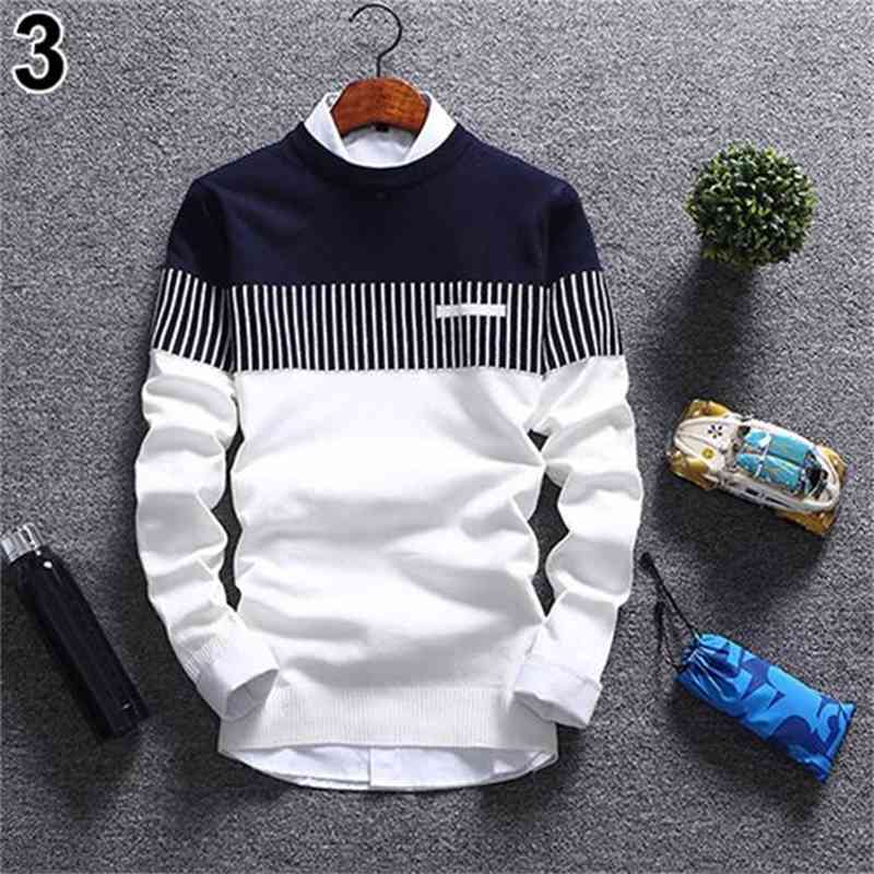 Men's Sweaters Autumn Fashion Casual Strip Color Block Knitwear Pullover Sweater Long Sleeve men Clothing pull homme, Blue
Men's Sweaters Autumn Fashion Casual Strip Color Block Knitwear Pullover Sweater Long Sleeve men Clothing pull homme, Blue