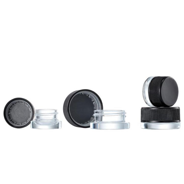 2021 Wax Concentrate Glass Jar Bottle with Child Resistance Lid for DAB Shatter Sauce Budder Rosin Crumble Container Jars 1 Gram 3.5 Grams
