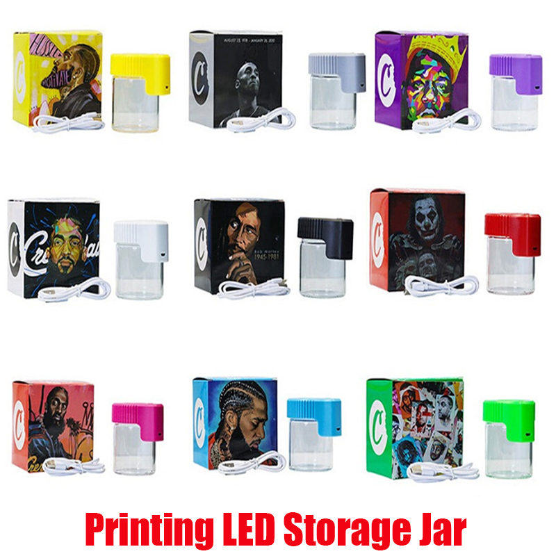 Printing Characters LED Storage Jar Cookies Magnifying Stash Container 155ml Mag Jar Glowing Container Vacuum Bottle for Dry Herb Tobacco Gummies Edible
Printing Characters LED Storage Jar Cookies Magnifying Stash Container 155ml Mag Jar Glowing Container Vacuum Bottle for Dry Herb Tobacco Gummies Edible