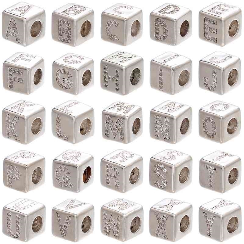 Large Hole Cube loose Spacer Beads Initial alphabet Letter for Women DIY Charm Bangle Bracelet CZ Cubic Zirconia Jewelry Finding
Large Hole Cube loose Spacer Beads Initial alphabet Letter for Women DIY Charm Bangle Bracelet CZ Cubic Zirconia Jewelry Finding