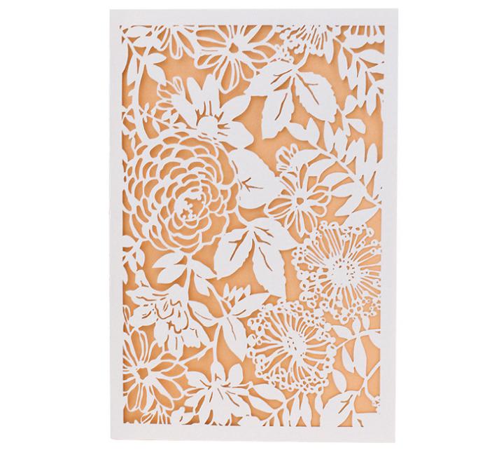2021 Laser Cut Paper Flowers & Leaf Pattern Hollow Out Wedding Business Party Invitation Card with Inner Paper Blank Sheet
2021 Laser Cut Paper Flowers & Leaf Pattern Hollow Out Wedding Business Party Invitation Card with Inner Paper Blank Sheet
