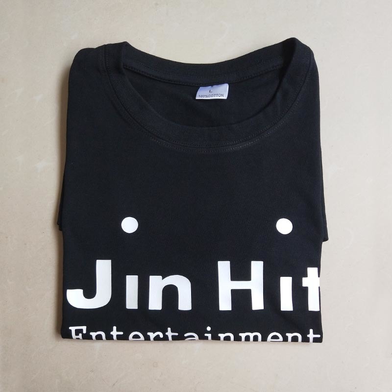 JinHit Entertainment Unisex Kpop T-Shirt Women Fashion Cotton Short Sleeve Tshirt Feminina Letter Printed Women's T-shirts 210406