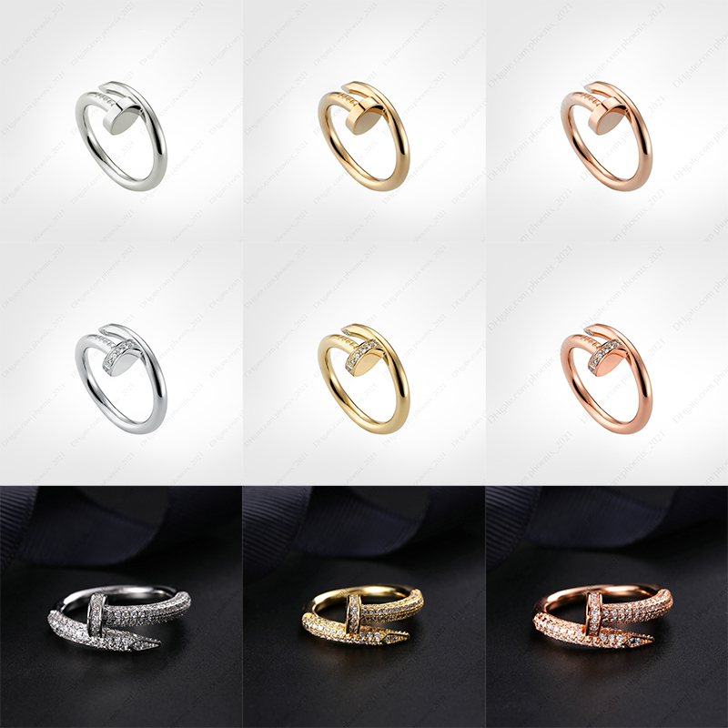 Nail Ring mens Band Rings Diamonds designer luxury jewelry women Titanium steel Alloy Gold-Plated Craft Gold Silver Rose Never fade Not allergic
Nail Ring mens Band Rings Diamonds designer luxury jewelry women Titanium steel Alloy Gold-Plated Craft Gold Silver Rose Never fade Not allergic