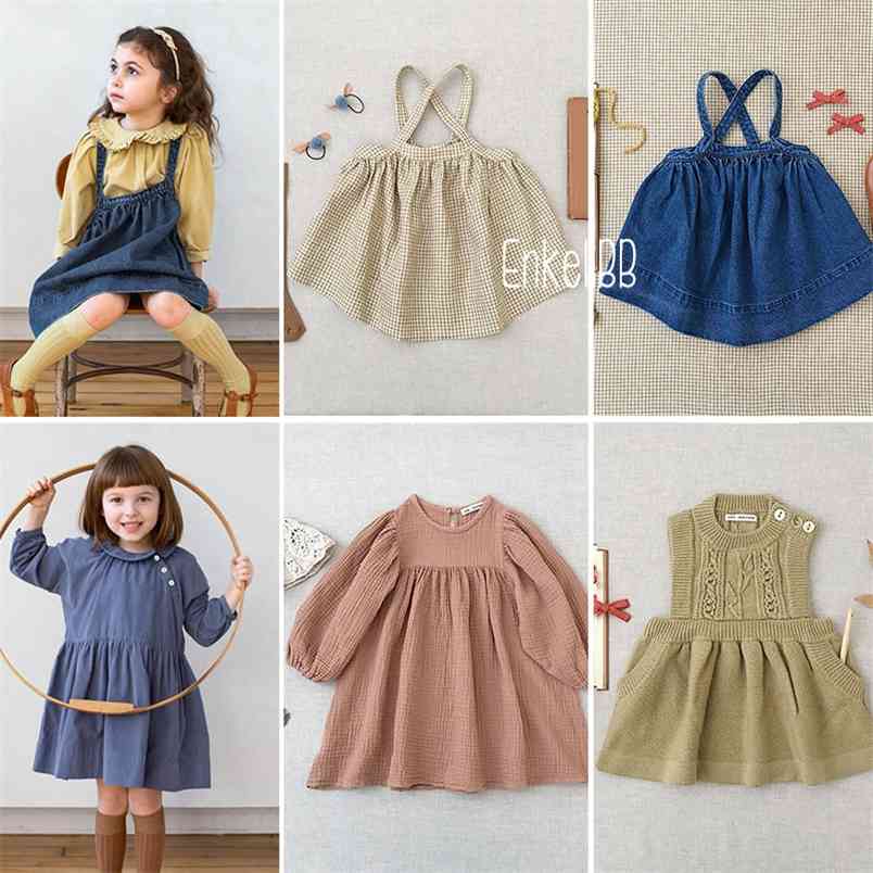Sleeveless Strap Dress Spring Arrivals Soor Ploom Kids Girls Vintage Style Clothes High Quality Children Wear 210619, Red;yellow
Sleeveless Strap Dress Spring Arrivals Soor Ploom Kids Girls Vintage Style Clothes High Quality Children Wear 210619, Red;yellow