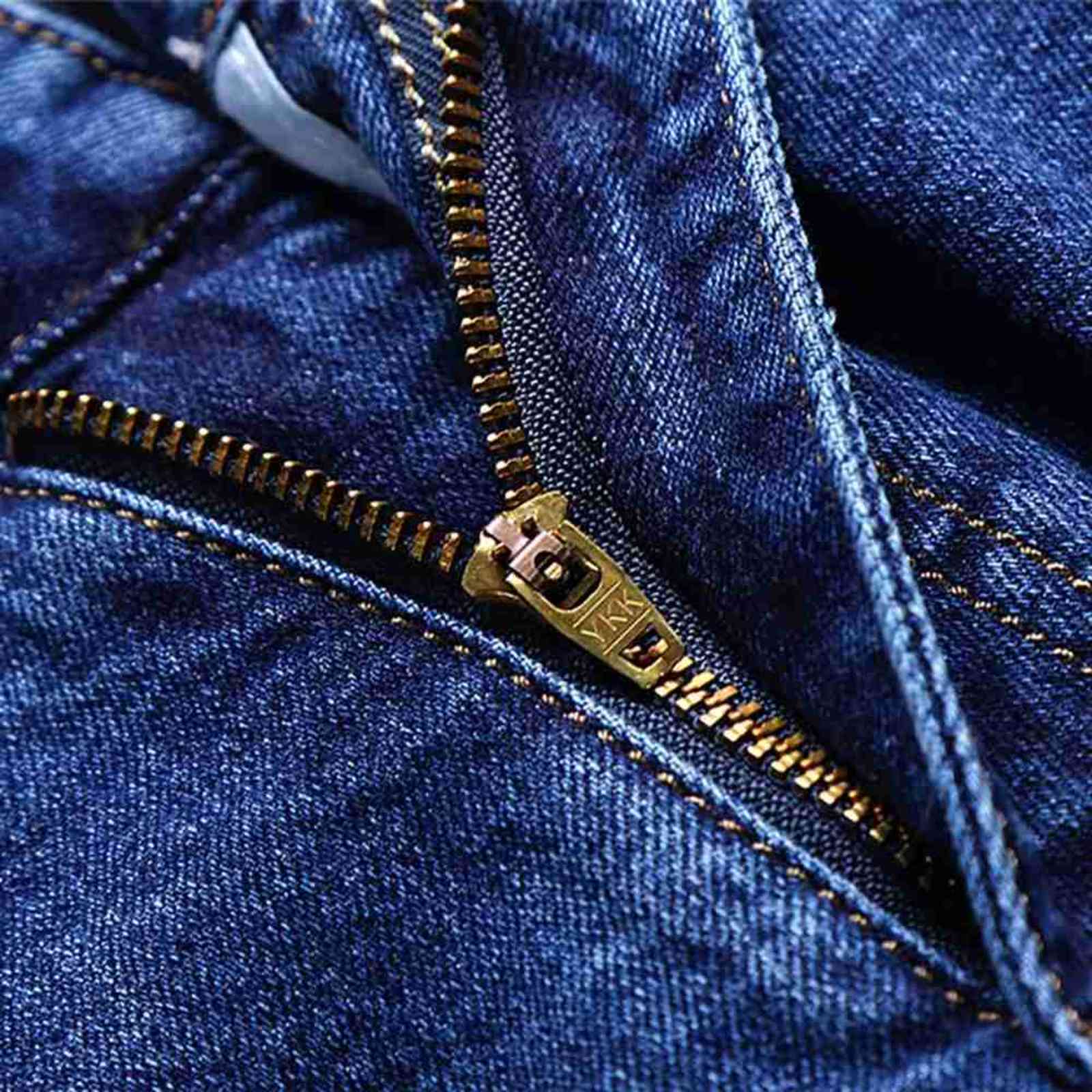 TIGER CASTLE Mens High Waist Jeans Cotton Thick Classic Stretch Black Blue Male Denim Pants Spring Autumn Men Trousers 211111