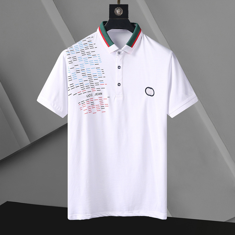 European men's luxury polo shirt summer hip-hop V-neck embroidery round neck classic cotton M-4XL, White;black
European men's luxury polo shirt summer hip-hop V-neck embroidery round neck classic cotton M-4XL, White;black