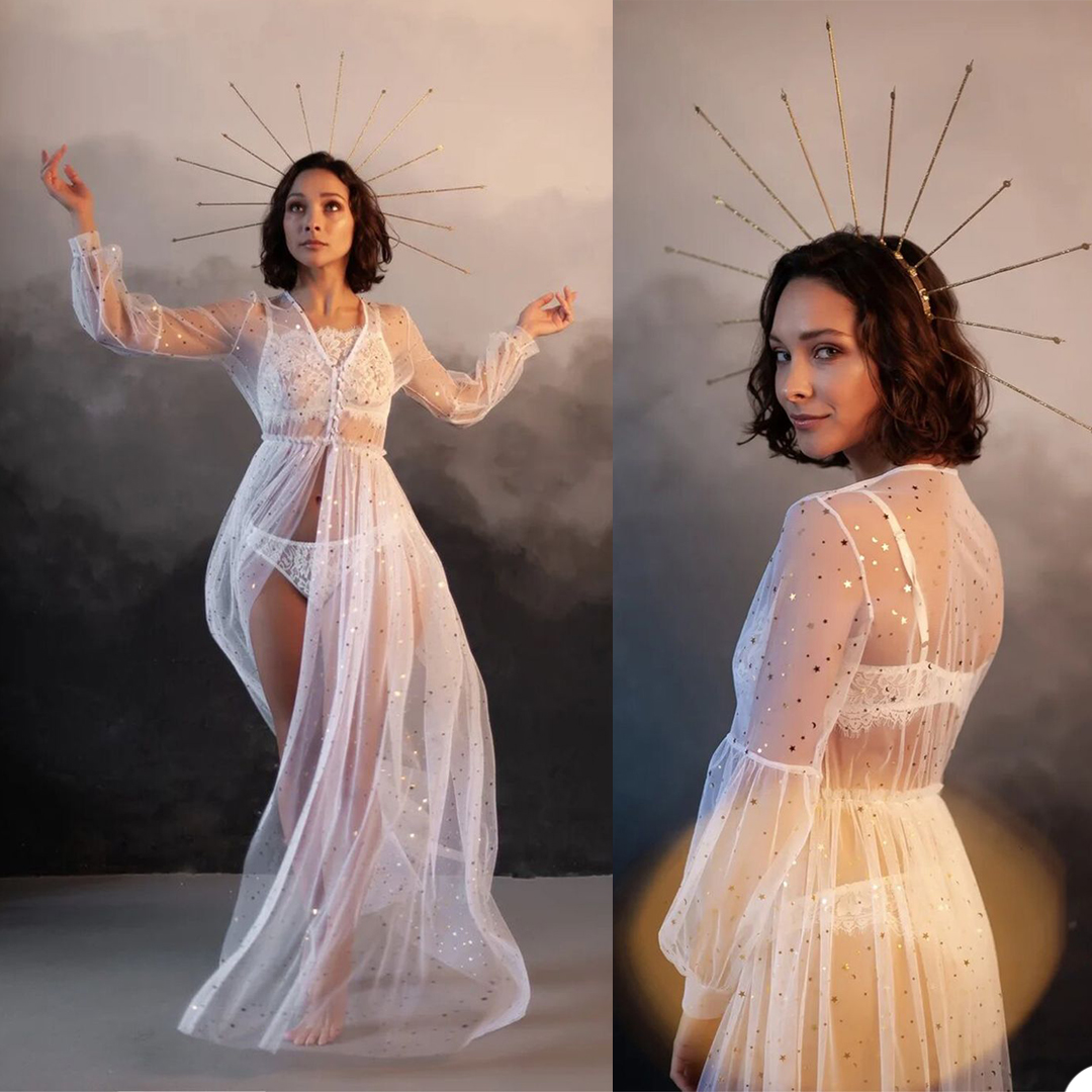 Ladies Lace Robe Sexy See-Through Gowns Fluffy Photography Bridal Robes Marabou/Charmeuse Dressing Gown Party Gifts Bridesmaid Dress
Ladies Lace Robe Sexy See-Through Gowns Fluffy Photography Bridal Robes Marabou/Charmeuse Dressing Gown Party Gifts Bridesmaid Dress