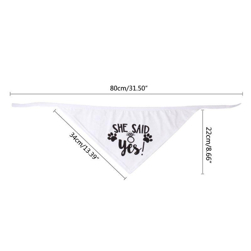 Dog Wedding Bandana Married Commitment Pet Triangle Sleeves Shawl Necklace Photo