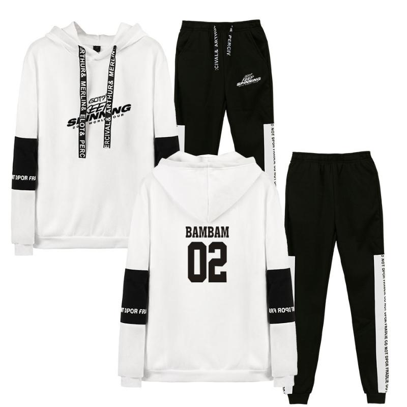 Men's Tracksuits Loose Kpop Mix-Up GOT7 Two Pieces Sets Hoodies And Sweatpants Men Women Boys Girls Sweatshirt Sports Suit, Black
Men's Tracksuits Loose Kpop Mix-Up GOT7 Two Pieces Sets Hoodies And Sweatpants Men Women Boys Girls Sweatshirt Sports Suit, Black