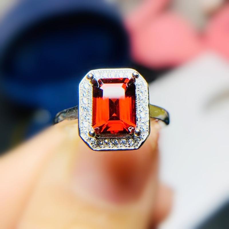 Cluster Rings Natural Real Red Garnet Rectangle Simple Ring Per Jewelry 6*8mm 1.7ct Gemstone 925 Sterling Silver Fine T21696, Golden;silver
Cluster Rings Natural Real Red Garnet Rectangle Simple Ring Per Jewelry 6*8mm 1.7ct Gemstone 925 Sterling Silver Fine T21696, Golden;silver