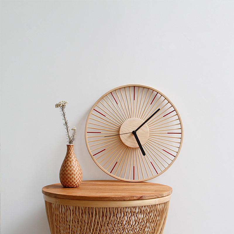 Wall Clocks Japanese Style Bamboo Solid Wood Clock Modern Minimalist Bedroom Mute Creative Personality Pastoral Fashion
Wall Clocks Japanese Style Bamboo Solid Wood Clock Modern Minimalist Bedroom Mute Creative Personality Pastoral Fashion