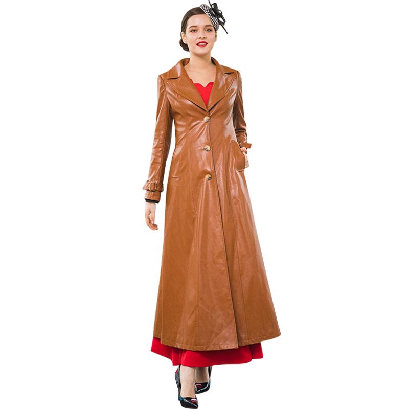 Women's Leather & Faux 2021 Trench Coat PU Autumn Winter Long Women Designer Turn Down Collar Buttons Overcoat 9053, Black
Women's Leather & Faux 2021 Trench Coat PU Autumn Winter Long Women Designer Turn Down Collar Buttons Overcoat 9053, Black