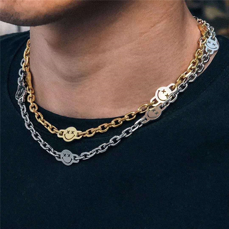 AMBUSH smiley face necklace men and women the same hip-hop trend tide brand couple street clavicle chain, Silver
AMBUSH smiley face necklace men and women the same hip-hop trend tide brand couple street clavicle chain, Silver