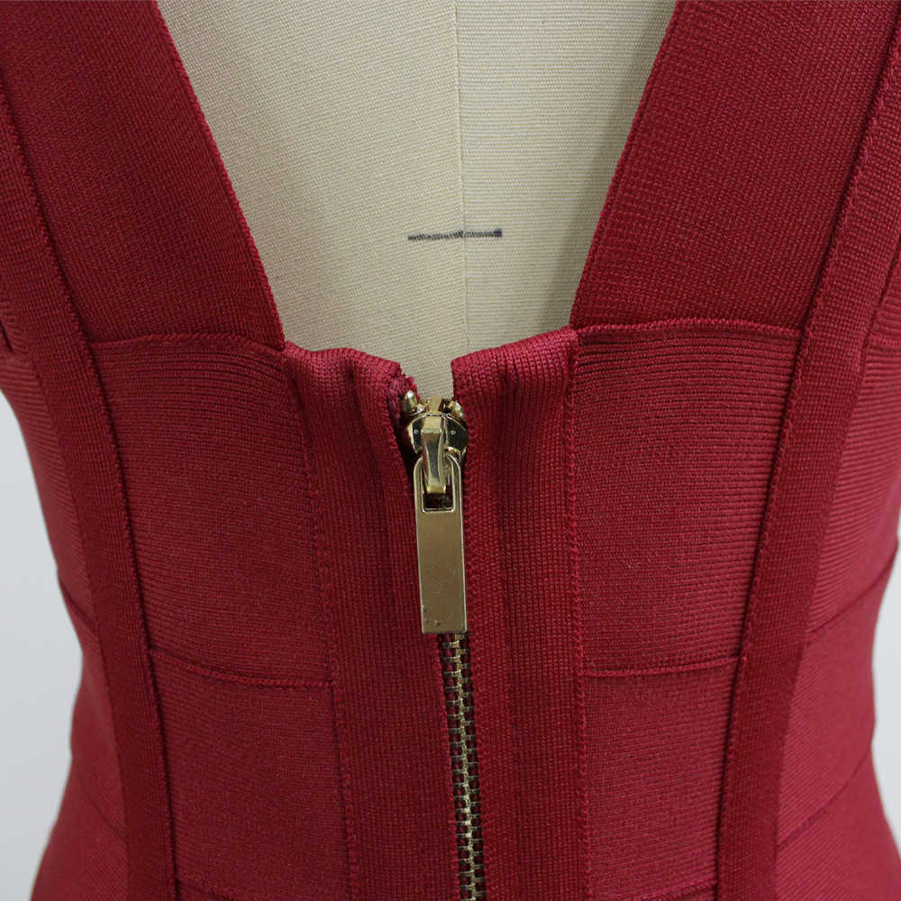 CIEMIILI Spaghetti Strap Solid Women Bandage Dresses Hollow Out Sleeveless Mid-Calf V-Neck Night Club Party Fashion 210623