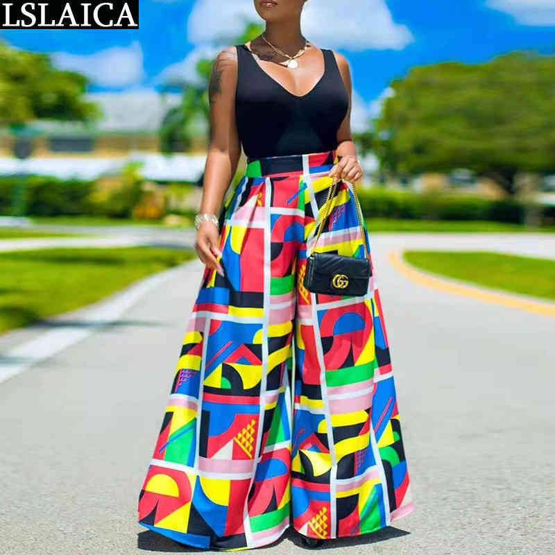 Wholesale Item Women's Pants High Waist Print Loose Wide Leg Elegant Casual Fashion Streetwear Trousers Women Summer Party 210520, Black
Wholesale Item Women's Pants High Waist Print Loose Wide Leg Elegant Casual Fashion Streetwear Trousers Women Summer Party 210520, Black