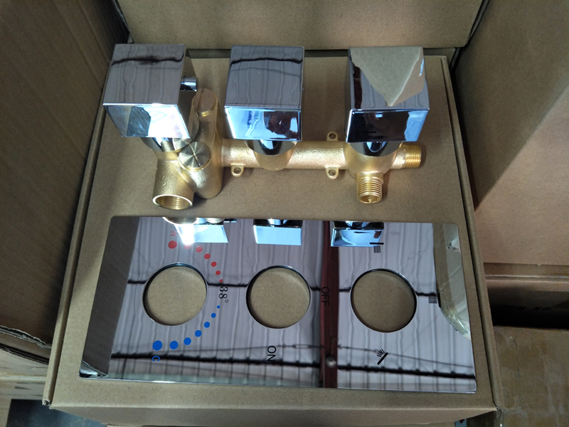 Bathroom Music Shower System Ceiling LED Massage Misty Rain Showerhead 3 Functions Thermostatic Brass Concealed Mixer Faucets