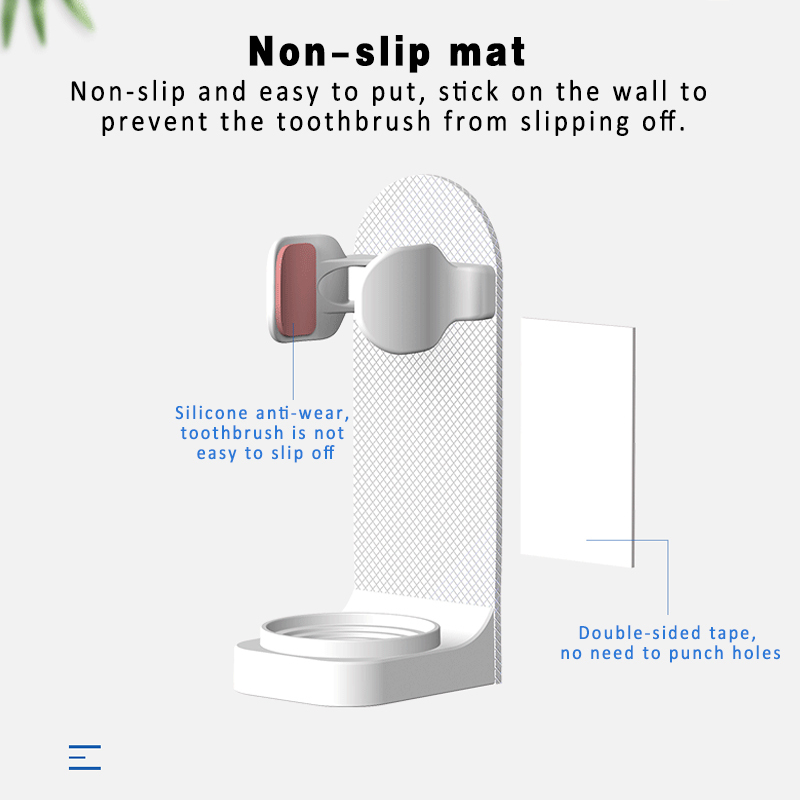 1Pcs Electric Toothbrush Plastic Non-slip Mildew Wall Mount Elastic Holder 3Colors Save Space Protect Adjustable
