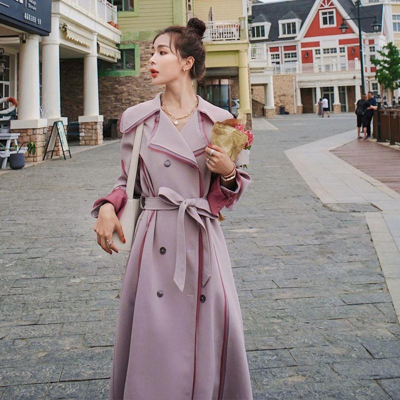 Women' Trench Coats Women Black Purple Long Wind Coat Double Breasted Belt Overcoat Jacket Spring Autumn Arrival 2021 Big Size
Women' Trench Coats Women Black Purple Long Wind Coat Double Breasted Belt Overcoat Jacket Spring Autumn Arrival 2021 Big Size