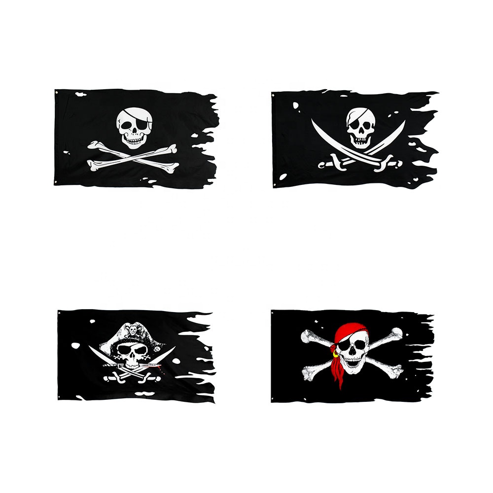 Skull Crossbones Pirate Flag Jolly Roger Ragged Older Broken Jack Rackham Retail Direct Factory Wholesale 3x5Fts 90x150cm Polyester Canvas w
Skull Crossbones Pirate Flag Jolly Roger Ragged Older Broken Jack Rackham Retail Direct Factory Wholesale 3x5Fts 90x150cm Polyester Canvas w