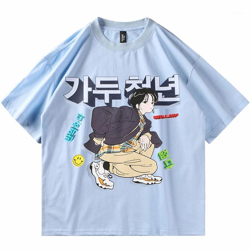 Women' T-Shirt Streetwear-Shirt Men Hip Hop Cartoon Korean Printed Tshirt Harajuku Cotton Summer Short Sleeve T Shirt Clothes Top, Blue
Women' T-Shirt Streetwear-Shirt Men Hip Hop Cartoon Korean Printed Tshirt Harajuku Cotton Summer Short Sleeve T Shirt Clothes Top, Blue