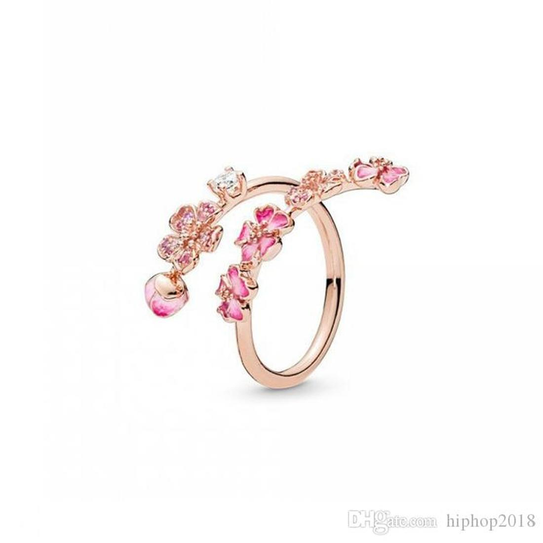 Women's 925 Sterling Silver Wedding Rings Cubic Zirconia Diamonds for Style Women Rose Gold Diamond Engagement Ladies Gift with Box