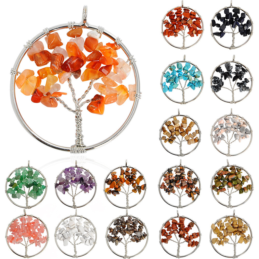 Necklace 12Pcs/Set Tree of Life Natural Healing Tree of Life Pendant Amethyst Rose Crystal Necklace Gemstone Chakra Jewelry for Woman Gift, Silver
Necklace 12Pcs/Set Tree of Life Natural Healing Tree of Life Pendant Amethyst Rose Crystal Necklace Gemstone Chakra Jewelry for Woman Gift, Silver