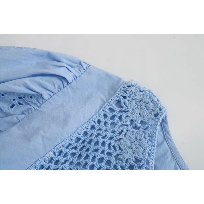 vintage hollow out women shirts summer fashion embroidery ladies short blouses casual cotton female shirt girls chic 210430