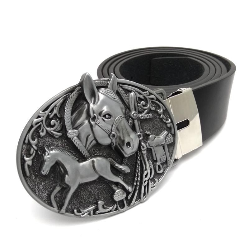Belts Vintage Double Horse Western Cowboys Big Metal Silver Gold Belt Buckles Texas Fashion Mens Black PU Leather For Men Jeans, Black;brown 
Belts Vintage Double Horse Western Cowboys Big Metal Silver Gold Belt Buckles Texas Fashion Mens Black PU Leather For Men Jeans, Black;brown
