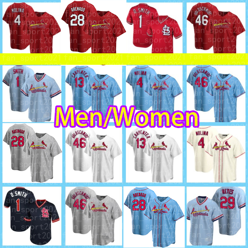 1 Ozzie Smith Jerseys 46 Paul Goldschmidt Nolan Arenado St. Louis Cardinals Yadier Molina Baseball Paul DeJong John Gant Jack Flaherty, Blue;black
1 Ozzie Smith Jerseys 46 Paul Goldschmidt Nolan Arenado St. Louis Cardinals Yadier Molina Baseball Paul DeJong John Gant Jack Flaherty, Blue;black
