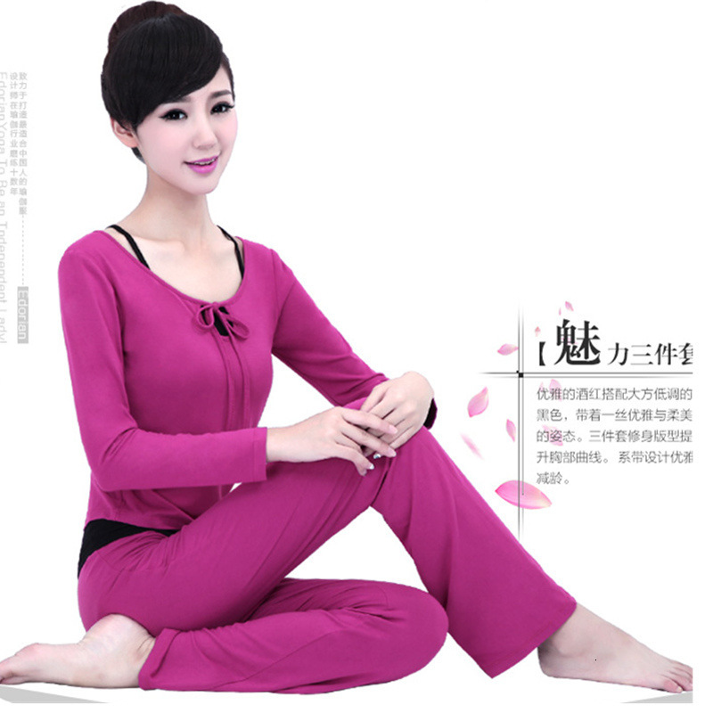 Modal Bodybuilding Dance - Three Piece Yoga Suit for Women