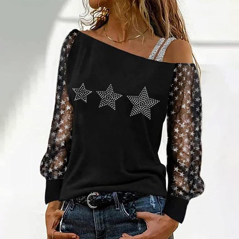 Women's Blouses & Shirts Womens Sexy Lace Long Sleeves Skew Collar Off Shoulder Patchwork Tee Tops Casual Print 2021 Christmas Clothes, White
Women's Blouses & Shirts Womens Sexy Lace Long Sleeves Skew Collar Off Shoulder Patchwork Tee Tops Casual Print 2021 Christmas Clothes, White