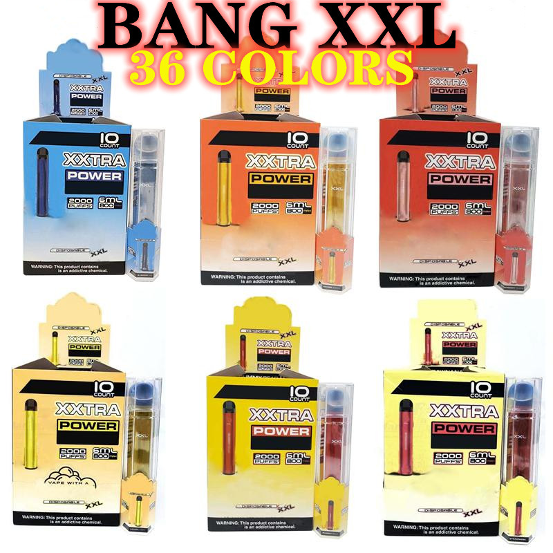 cigarettes vapes Fast Ship 36 Colors Bang XXL Package Disposable Vape Pen Kit Plus XL puff air bar Flow 2000 puffs 6ml Capacity Battery Vaporizer
cigarettes vapes Fast Ship 36 Colors Bang XXL Package Disposable Vape Pen Kit Plus XL puff air bar Flow 2000 puffs 6ml Capacity Battery Vaporizer