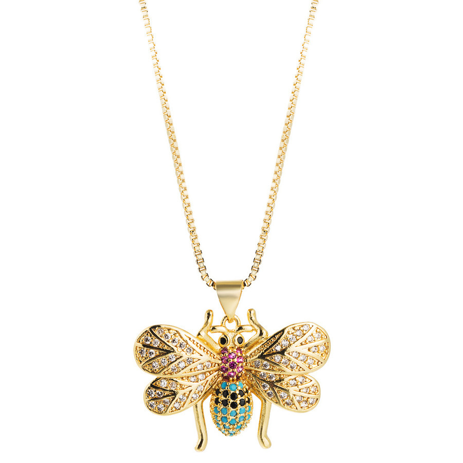 Fashion Bee Pendant Women's Necklace Creative Valentine's Day Clavicle Chain Copper Inlaid with Color Zircon NU4W514, Silver
Fashion Bee Pendant Women's Necklace Creative Valentine's Day Clavicle Chain Copper Inlaid with Color Zircon NU4W514, Silver