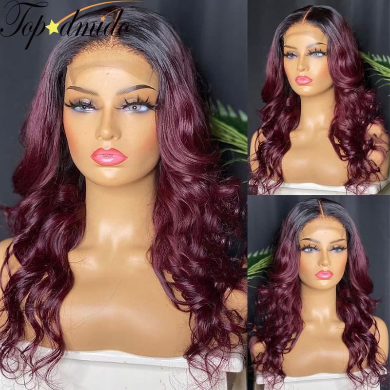 Lace Wigs Topodmido 13x4 Ombre 99J Color Front With Baby Hair Brazilian Remy Human Wig Dark Red Glueless Closure, Black;brown
Lace Wigs Topodmido 13x4 Ombre 99J Color Front With Baby Hair Brazilian Remy Human Wig Dark Red Glueless Closure, Black;brown