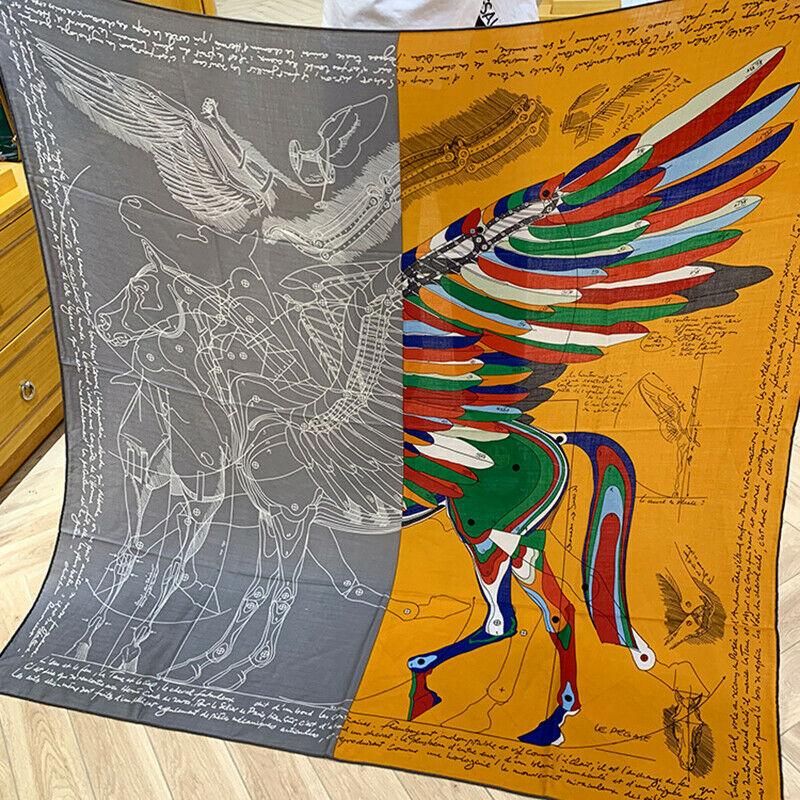 Scarves Luxury 70% Cashmere 30% Silk Scarf Women Fashion Winter Warm Kerchief Wings Horse Blanket Shawl Stole 135*135cm
Scarves Luxury 70% Cashmere 30% Silk Scarf Women Fashion Winter Warm Kerchief Wings Horse Blanket Shawl Stole 135*135cm