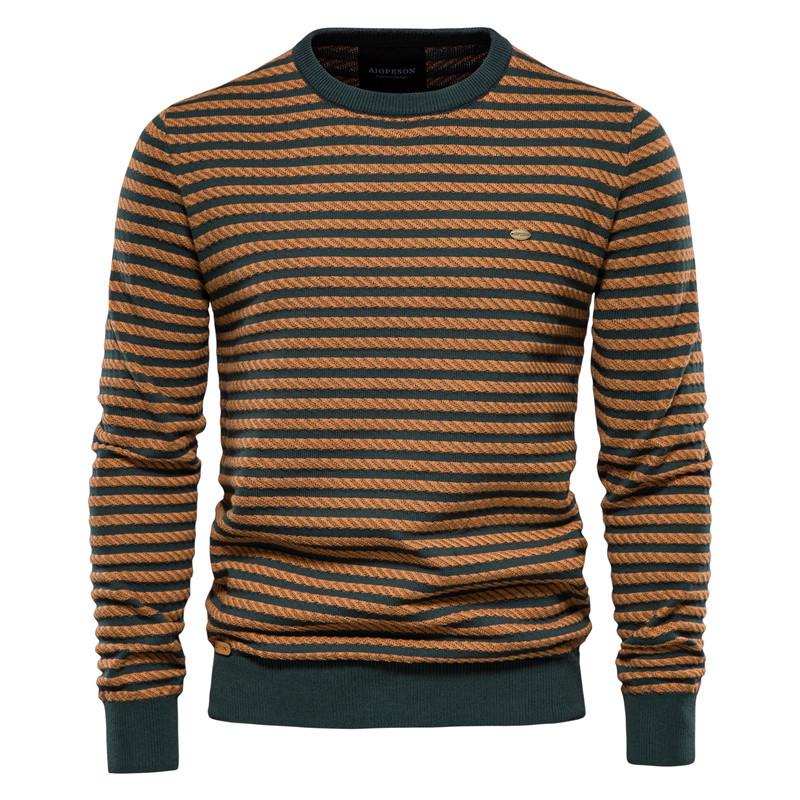 Men's Sweaters Casual Fashion Knitted Basic Bottoming Shirt Sweater Striped Trend Simple Round Neck, White;black
Men's Sweaters Casual Fashion Knitted Basic Bottoming Shirt Sweater Striped Trend Simple Round Neck, White;black