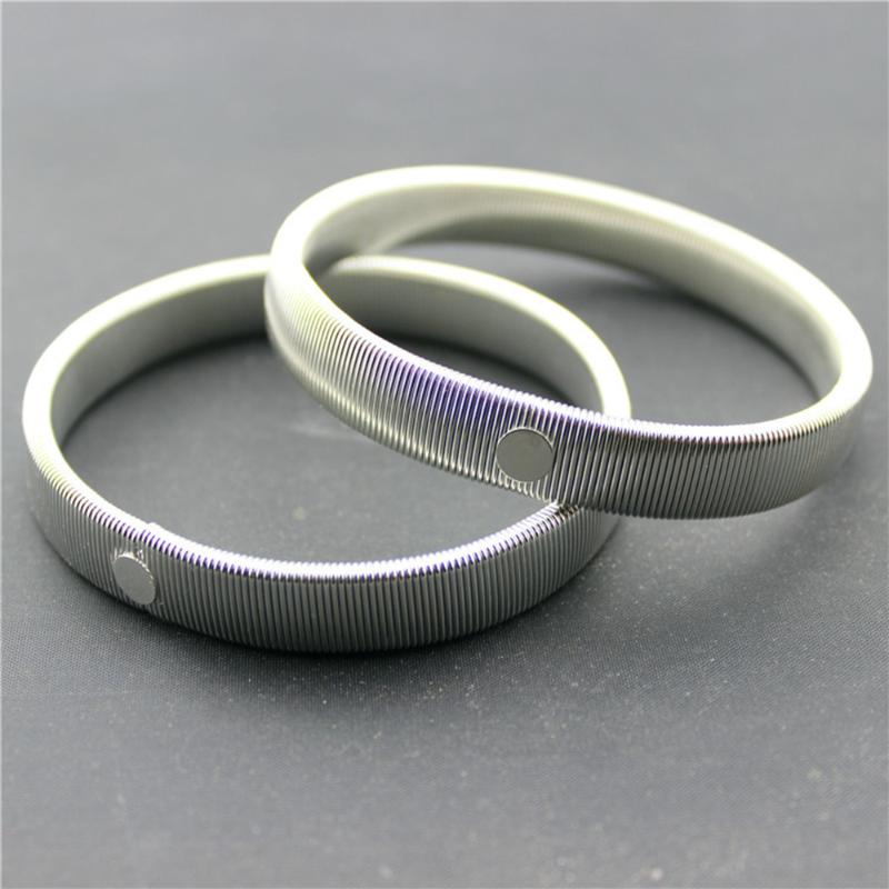 Bangle Women Antislip Metal Shirt Long Sleeve Holder Arm Band Stretch Garter Spring Bracelet Elastic Ring Men039s Cuff Hoop