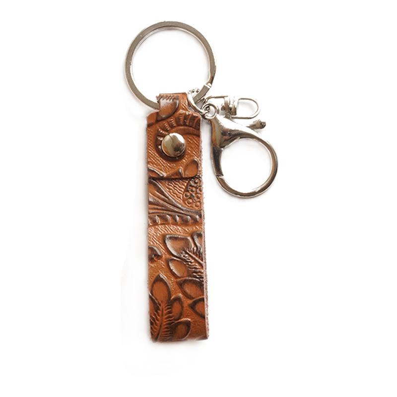 Keychains Vintage Embossed Brown Genuine Leather Cowhide Wristlet Key Rings Cowgirl Gift
Keychains Vintage Embossed Brown Genuine Leather Cowhide Wristlet Key Rings Cowgirl Gift